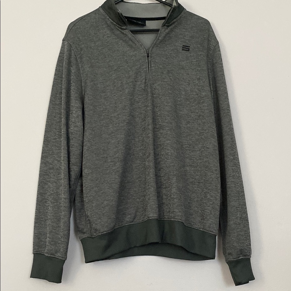 Gray Lightweight Shirt Jacket with Stand-Up Collar